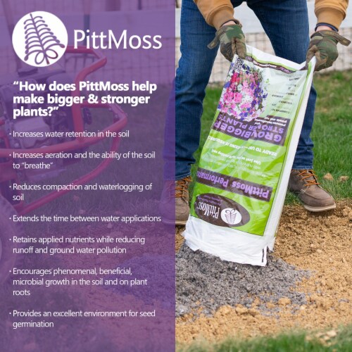 PittMoss Performance PE2C Organic Potting Mix (Use Like Garden Soil), 2 Cubic Feet Perspective: back