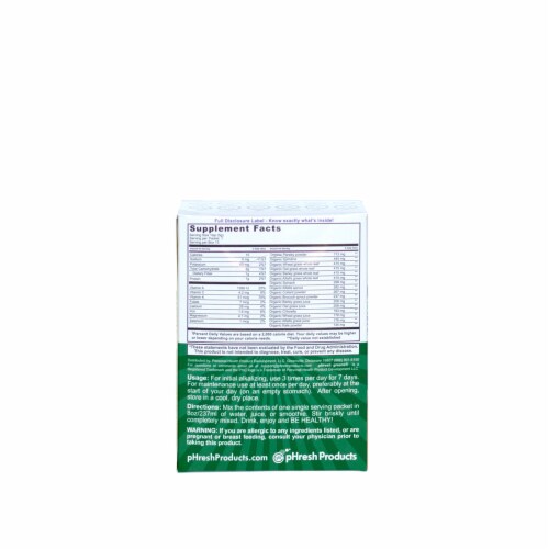 pHresh Products Greens ToGo Supplements Perspective: back