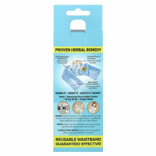 Happi Tummi:All Natural Fast Relief Waistband for Colic & Gas in Babies and Toddlers in Blue Perspective: back