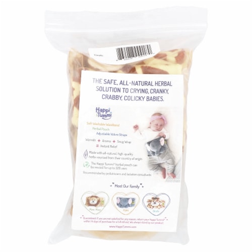Happi Tummi: Natural Colic & Gas relief- herbal wrap for Babies and Toddlers: Giraffe Perspective: back