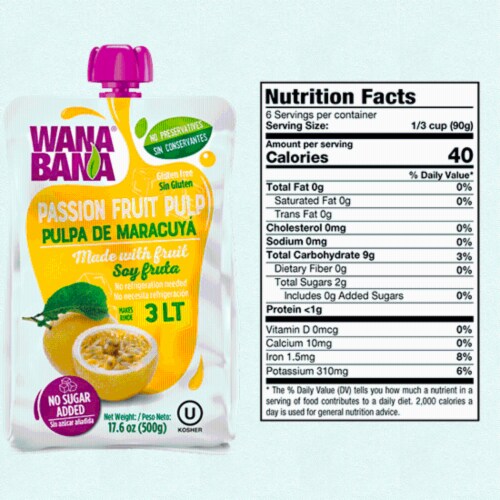 Wanabana 100 Percent Real and Natural Fruit Pulp for Juice Making