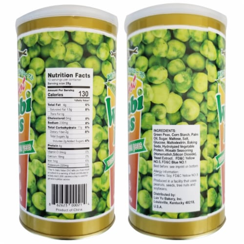 Norita Hot Wasabi Peas Perspective: back