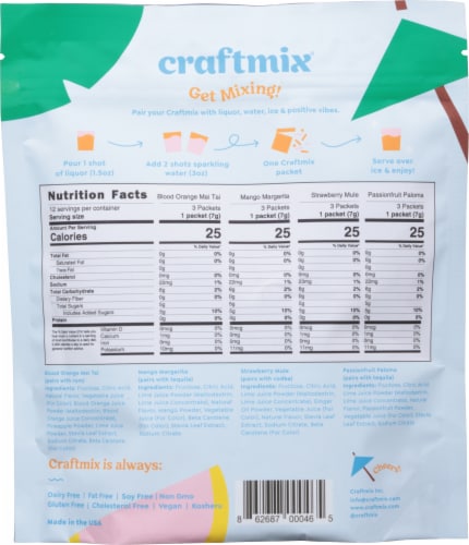 Craftmix Cocktail Mixers Variety Pack Perspective: back