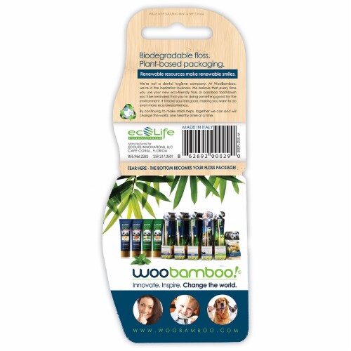 Woobamboo Eco-Awesome Mint Floss Perspective: back