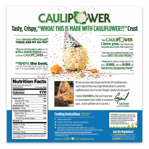 Caulipower® Cauliflower Pizza Crusts Perspective: back