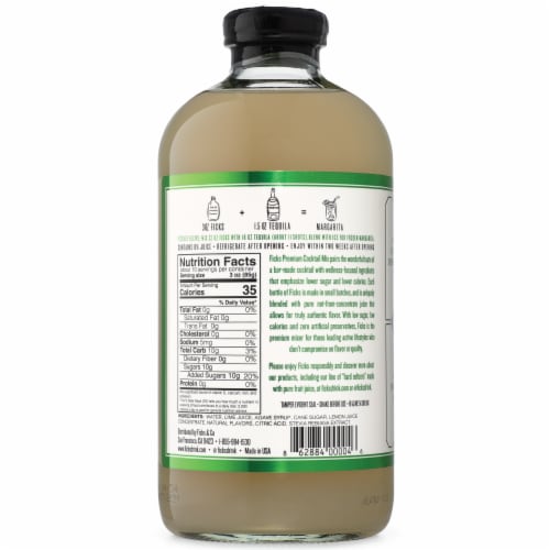 Ficks Margarita All Natural Premium Cocktail Mix Perspective: back