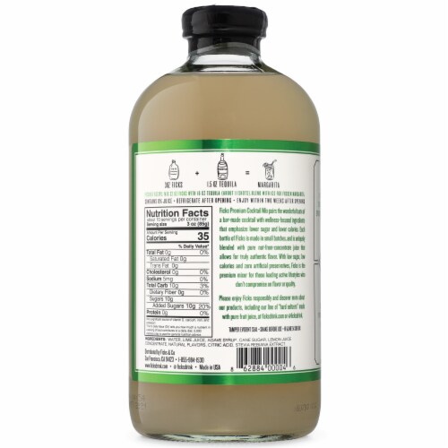 Ficks Margarita All Natural Premium Cocktail Mix Perspective: back