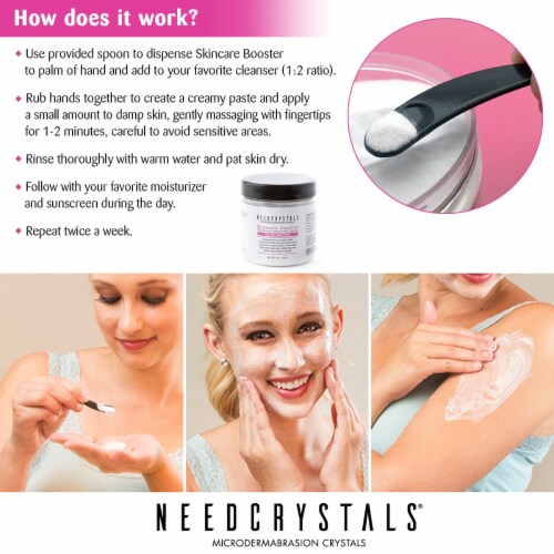 Microdermabrasion Crystals DIY Exfoliating Facial Scrub Skin Care, 8 oz size 120 grit Perspective: back