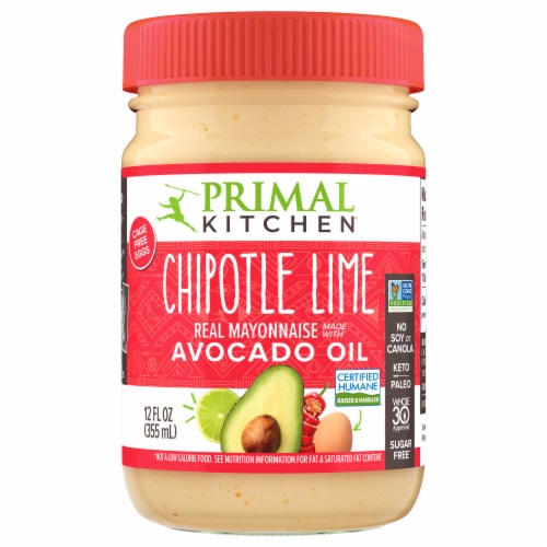  Primal Kitchen Chipotle Lime Mayo made with Avocado Oil,  Whole30 Approved, Certified Paleo, and Keto Certified, 12 Ounces : Grocery  & Gourmet Food