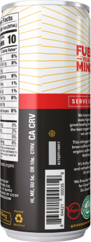 Rise Brewing Co Original Black Nitro Cold Brew Coffee Perspective: back