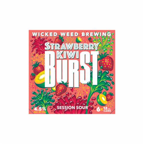 Wicked Weed Brewing Burst Session Sour Ale Beer Perspective: back