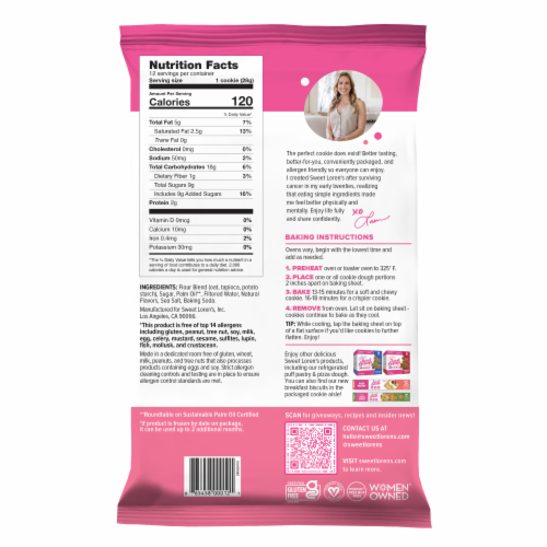 Sweet Loren's Gluten Free Sugar Cookie Dough Perspective: back