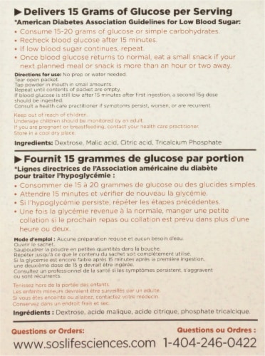 Advocate Glucose SOS® Kiwi-Strawberry Instant Dissolve Glucose Powder Perspective: back