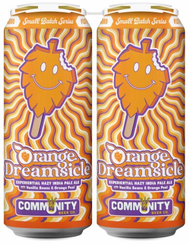 Community Beer Co. Orange Dreamsicle Hazy IPA Beer Perspective: back