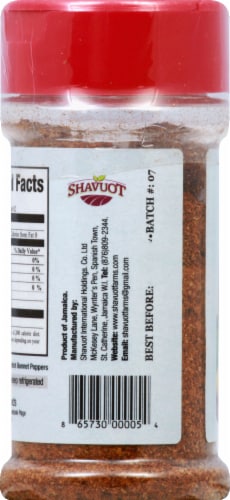 Shavuot Scotch Bonnet Pepper Powder Perspective: back