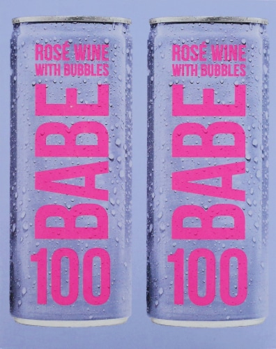Babe Sparkling Rose Low Calorie Wine Spritzer Perspective: back
