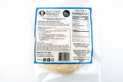 Feel Good Dough 100% Clean Classic Original Organic Dough Perspective: back
