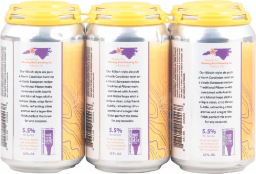 Blowing Rock Brewing Kolsch Style Ale Perspective: back