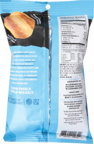 Wilde® Sea Salt and Vinegar Chicken Chips Perspective: back