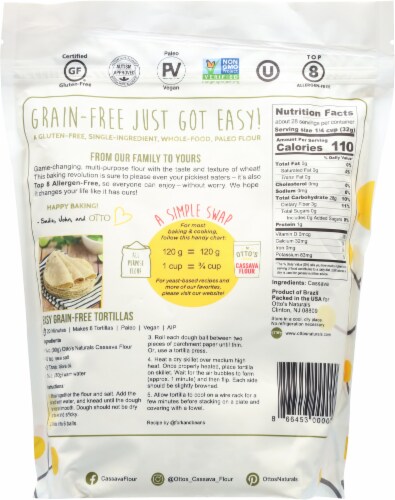 Otto's Gluten Free Cassava Flour Perspective: back