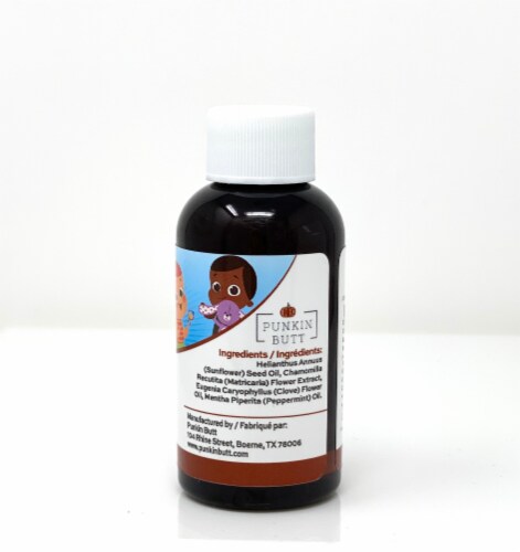 Punkin Butt Teething Oil 2 oz (BPA-Free Plastic) Perspective: back