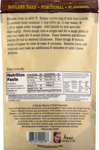 Boulder Bake Grain Free Pizza Crust Mix Perspective: back