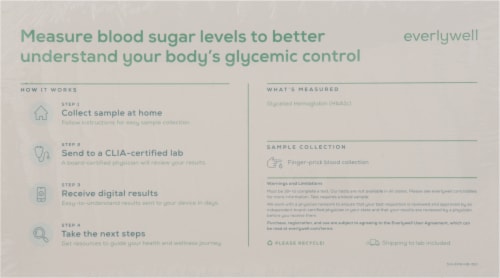 EverlyWell HbA1c Test Kit Perspective: back