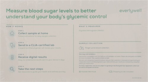 EverlyWell HbA1c Test Kit Perspective: back