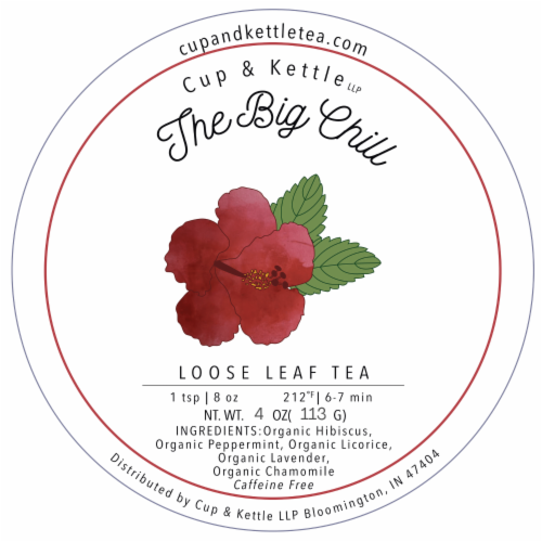 The Big Chill Loose Leaf Tea | Hibiscus Peppermint Licorice Lavender Chamomile Perspective: back