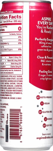 Aspire Cranberry Calorie Burning Energy Drink Can Perspective: back