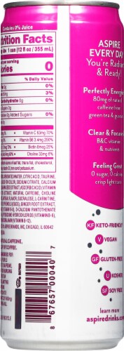 Aspire® Raspberry & Acai Healthy Energy Calorie Burning Energy Drink Can Perspective: back