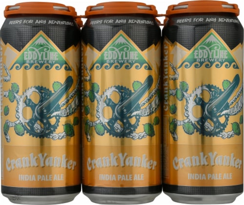 Eddyline Brewery Crank Yanker IPA Beer Perspective: back
