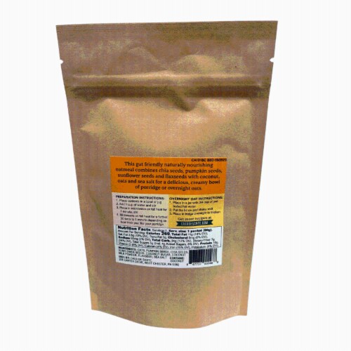 Low FODMAP Gluten Free Protein Superfood Oatmeal- 4 Seed Perspective: back
