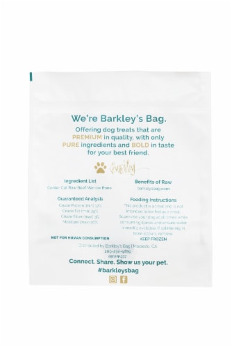 Barkley's Bag Center Cut Beef Marrow Bones Perspective: back