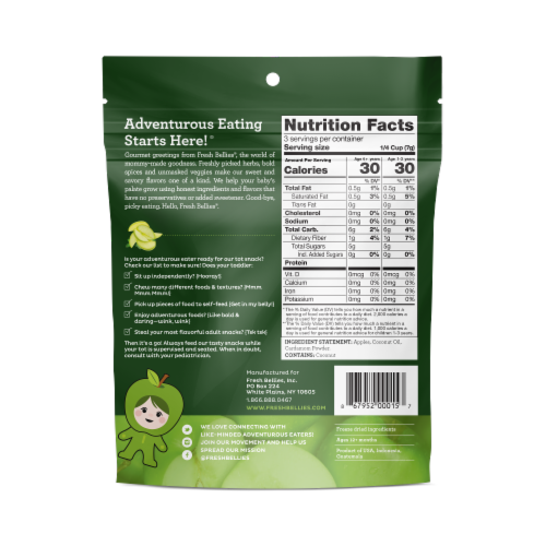 Fresh Bellies® Keep Calm & Cardamom™ Apples & Cardamom Baby Food Snacks Perspective: back