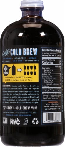 Grady's Cold Brew® French Vanilla Concentrate Iced Coffee Carton Perspective: back