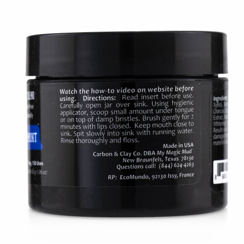 My Magic Mud Activated Charcoal Whitening Tooth Powder  Peppermint 30g/1.06oz Perspective: back