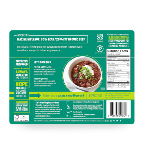 Pre 80% Lean Ground Beef Perspective: back