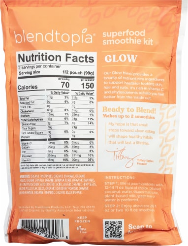 Blendtopia® Glow Superfood Smoothie Kit Perspective: back