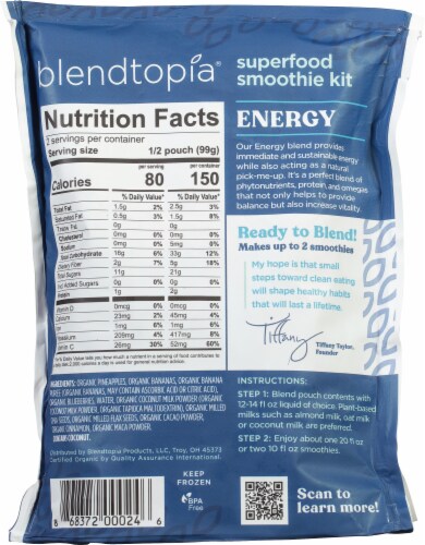 Blendtopia® Superfood Smoothie Kit Perspective: back