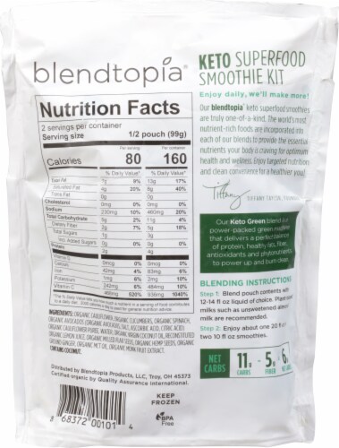 Blendtopia® Keto Green Superfood Smoothie Kit Perspective: back
