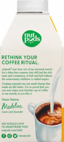 nutpods Original Unsweetened Almond + Coconut Creamer Perspective: back