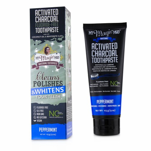 My Magic Mud Whitening Toothpaste with Activated Charcoal Peppermint Perspective: back