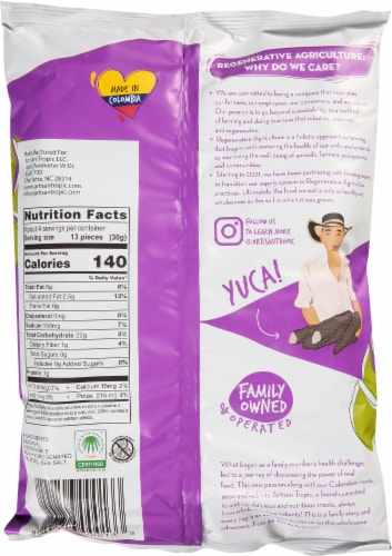 Artisan Tropic® Sea Salt Cassava Strips Chips Perspective: back