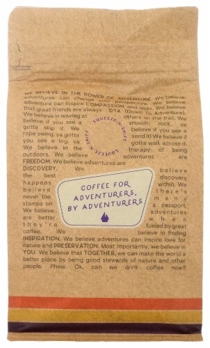 Blue Sail Coffee Backpacker's Blend Medium Dark Roast Whole Bean Coffee Perspective: back