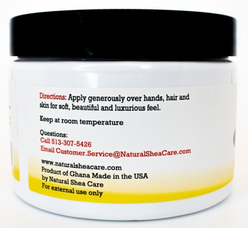 True Shea Unscented Ultra Whipped Shea Butter Moisturizer Perspective: back