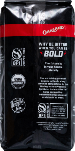 Oakland Coffee Atomic Garden Whole Bean Med-Dark Roast Perspective: back