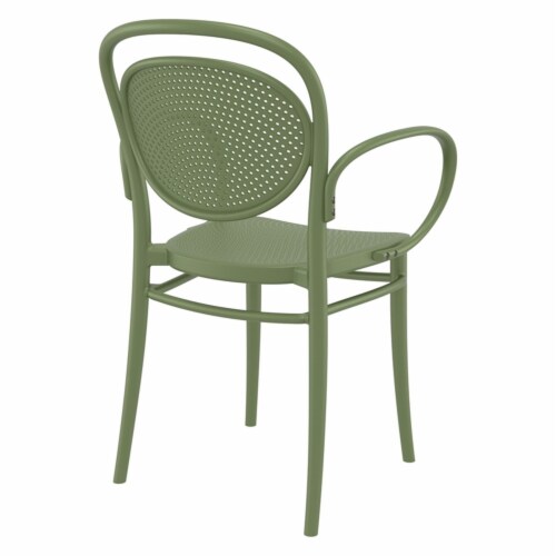 Compamia Marcel XL Resin Outdoor Arm Chair Olive Green (set of 2) Perspective: back