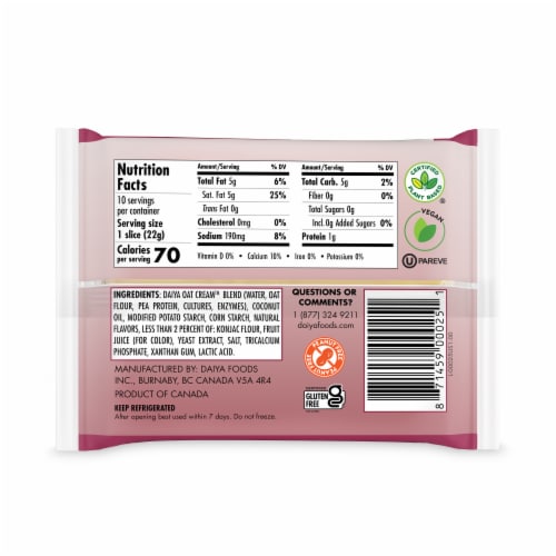 Daiya Dairy Free Smoked Gouda Style Vegan Cheese Slices Perspective: back