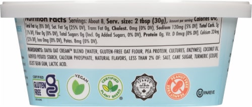 Daiya Dairy Free Plain Vegan Cream Cheese Perspective: back
